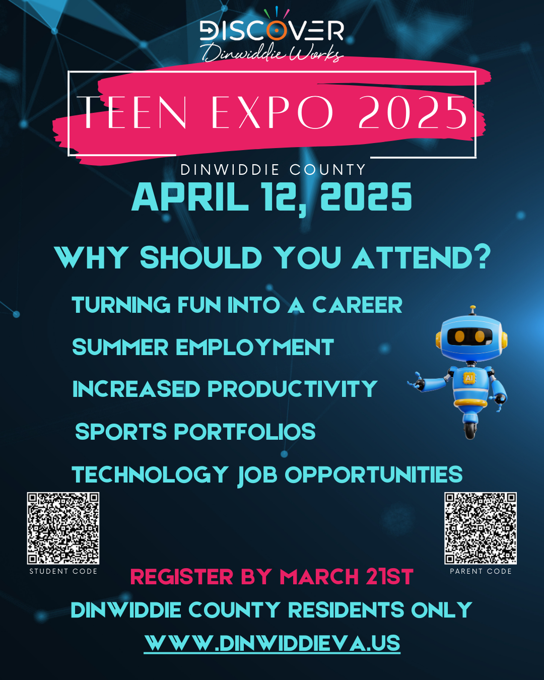 Teen Expo Registration Flyer