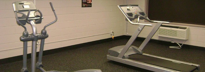 Interior of fitness room equipment