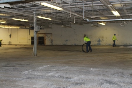 Interior of building under demolition