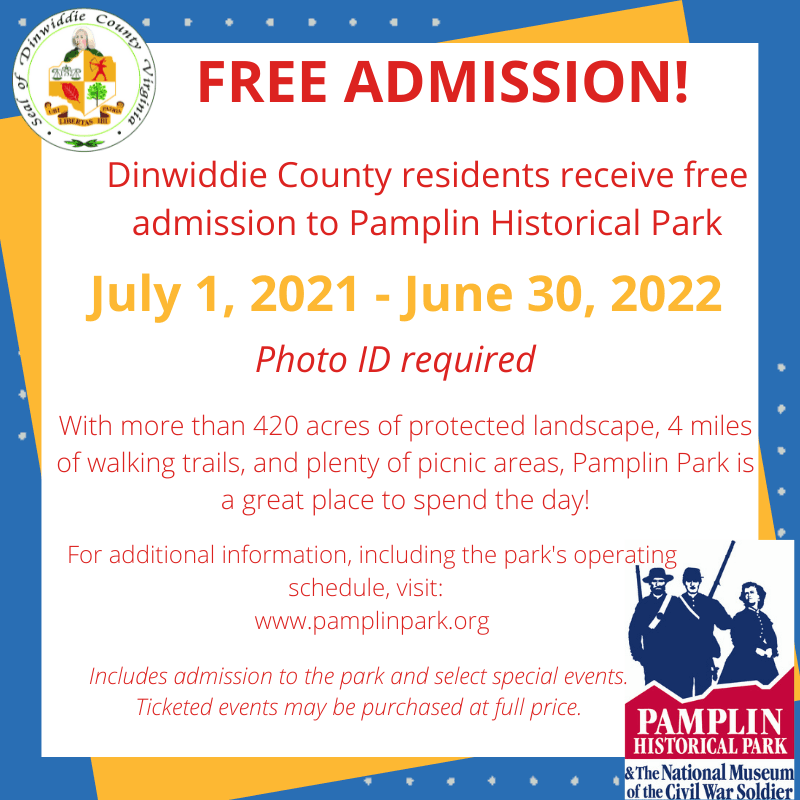 Pamplin Park Free Admission 2021-2022